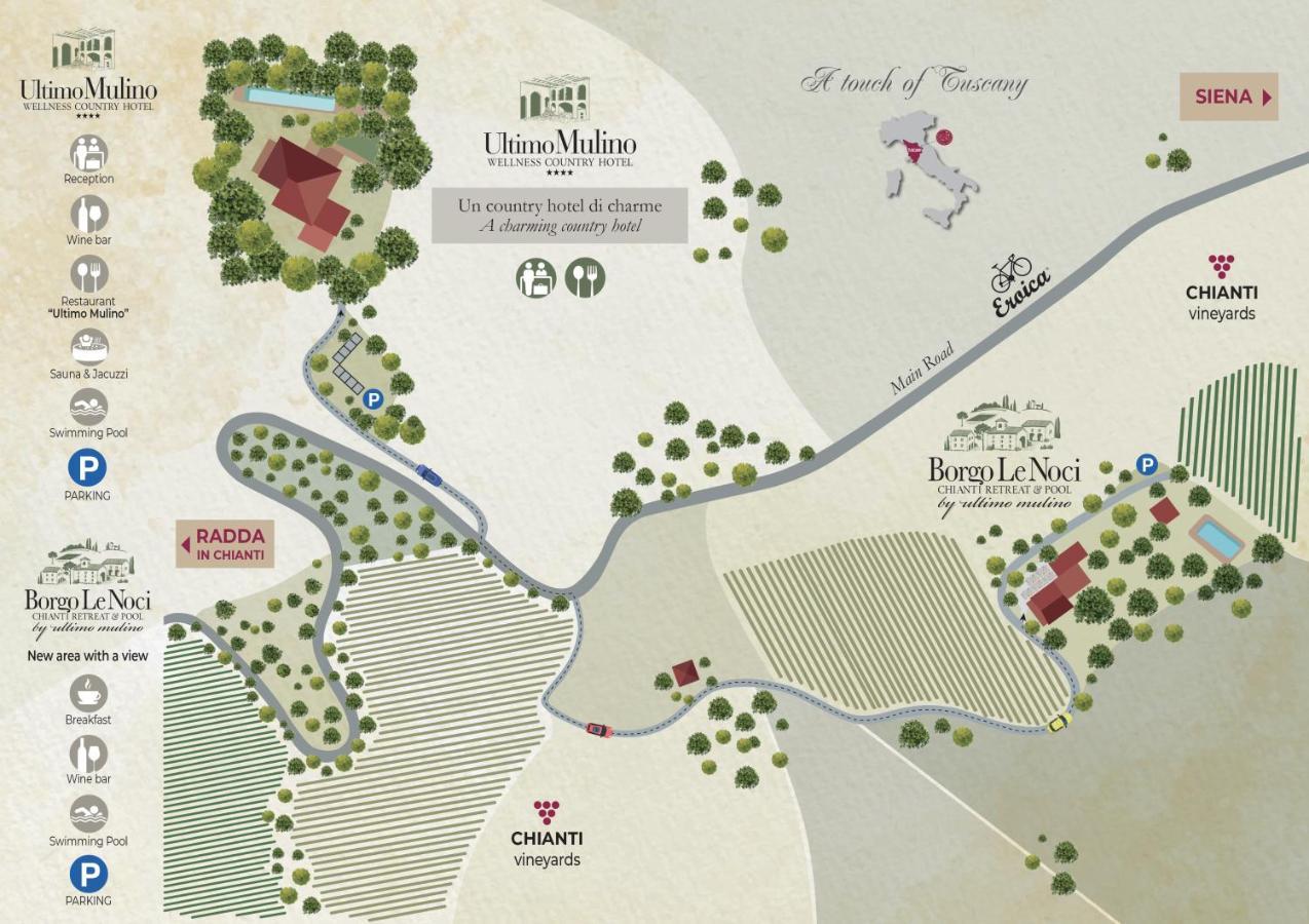 Borgo Le Noci Chianti Retreat & Pool Hotel Джайоле ин Кианти Екстериор снимка